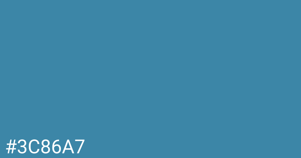 Hex color #3c86a7 graphic