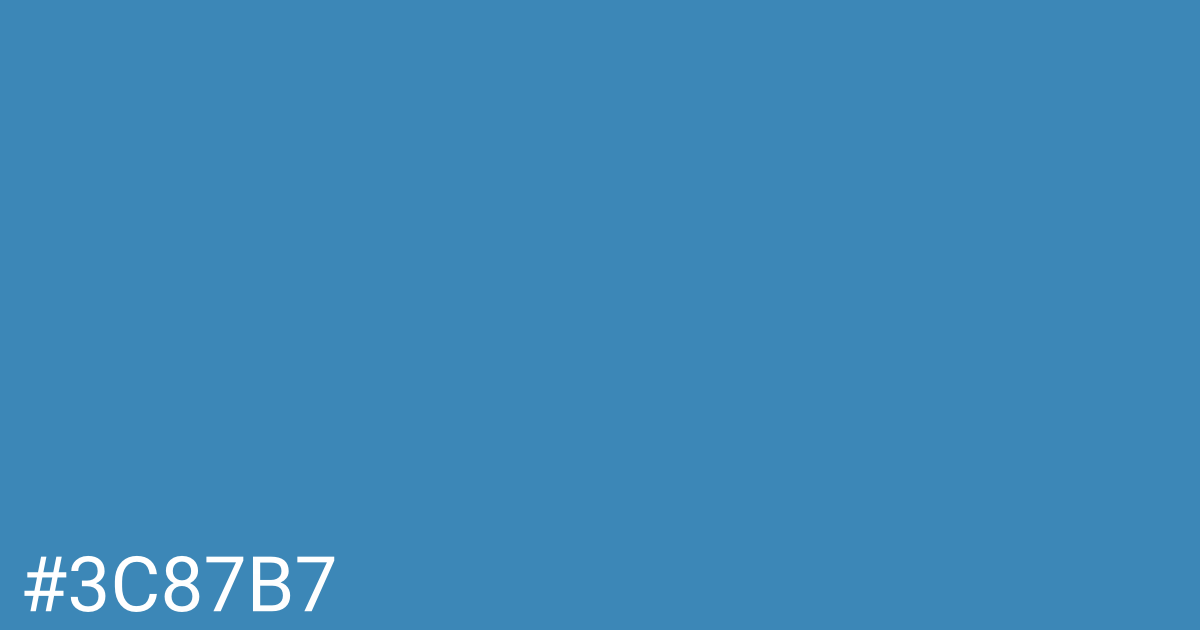 Hex color #3c87b7 graphic