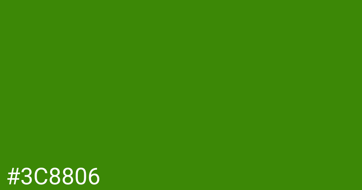 Hex color #3c8806 graphic