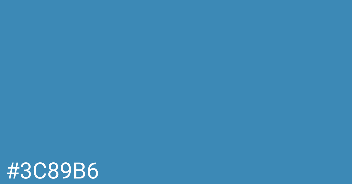 Hex color #3c89b6 graphic