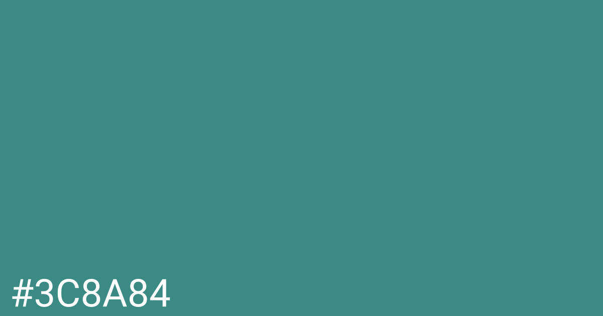 Hex color #3c8a84 graphic