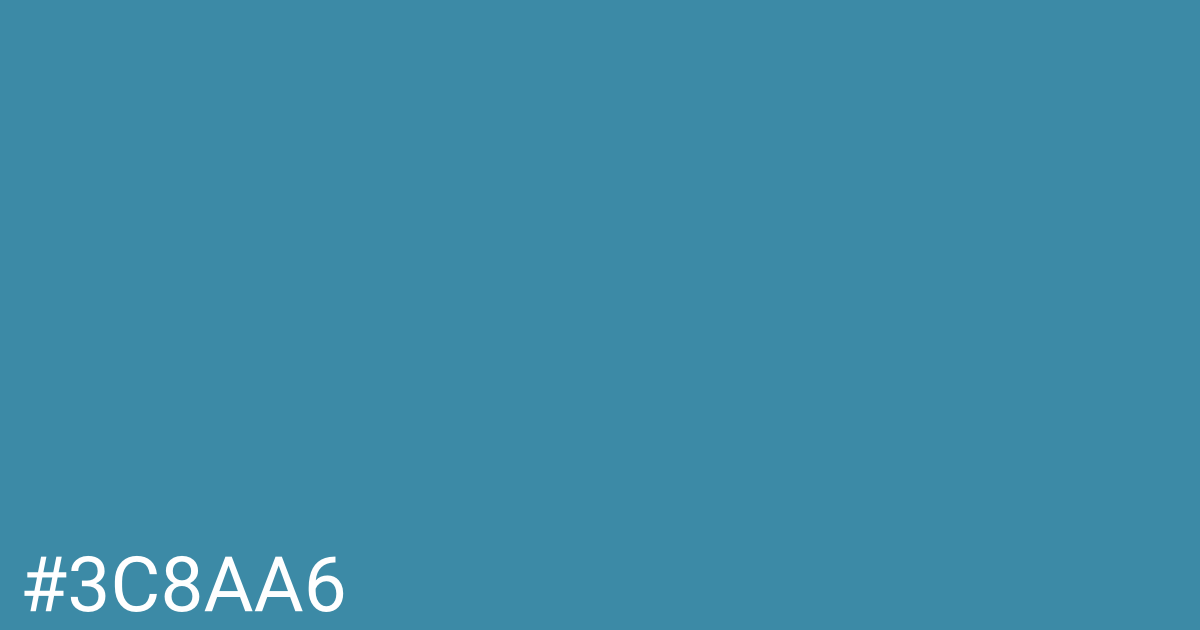 Hex color #3c8aa6 graphic