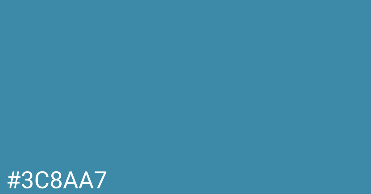 Hex color #3c8aa7 graphic