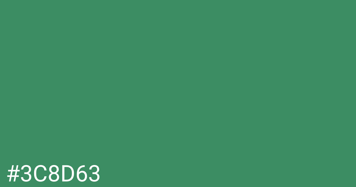Hex color #3c8d63 graphic