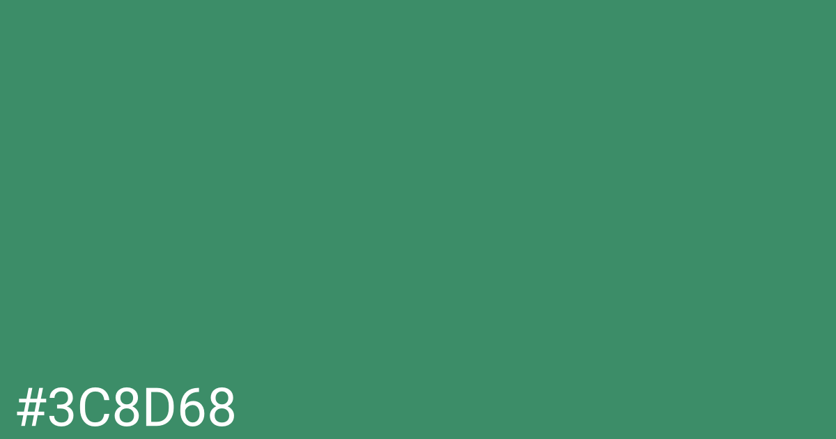 Hex color #3c8d68 graphic