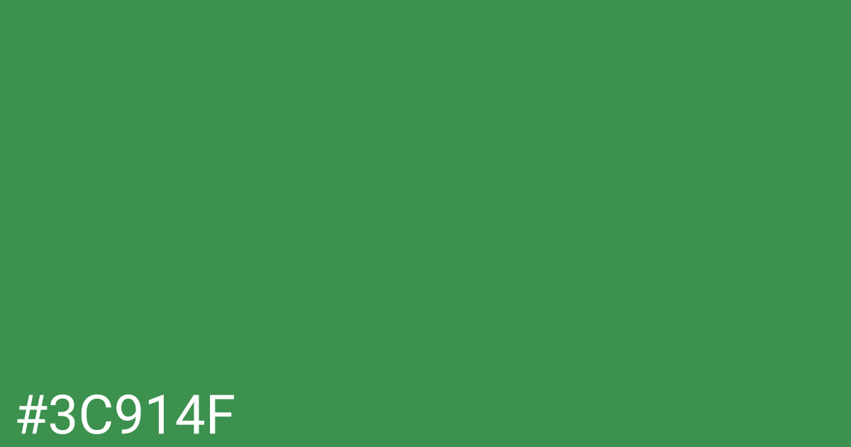Hex color #3c914f graphic