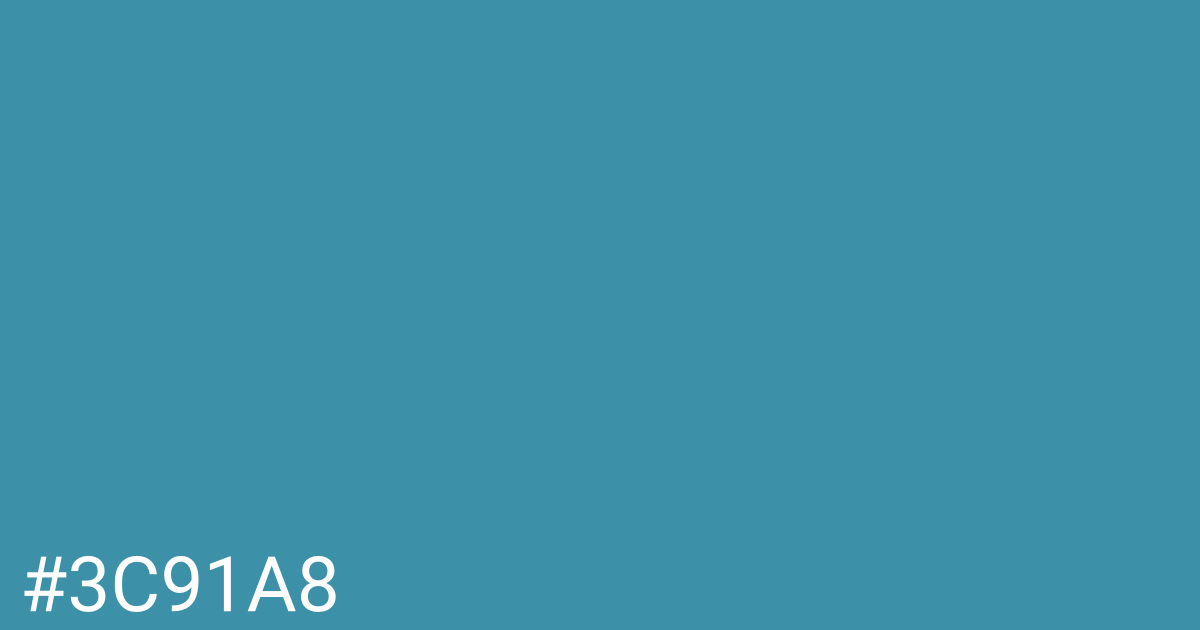 Hex color #3c91a8 graphic