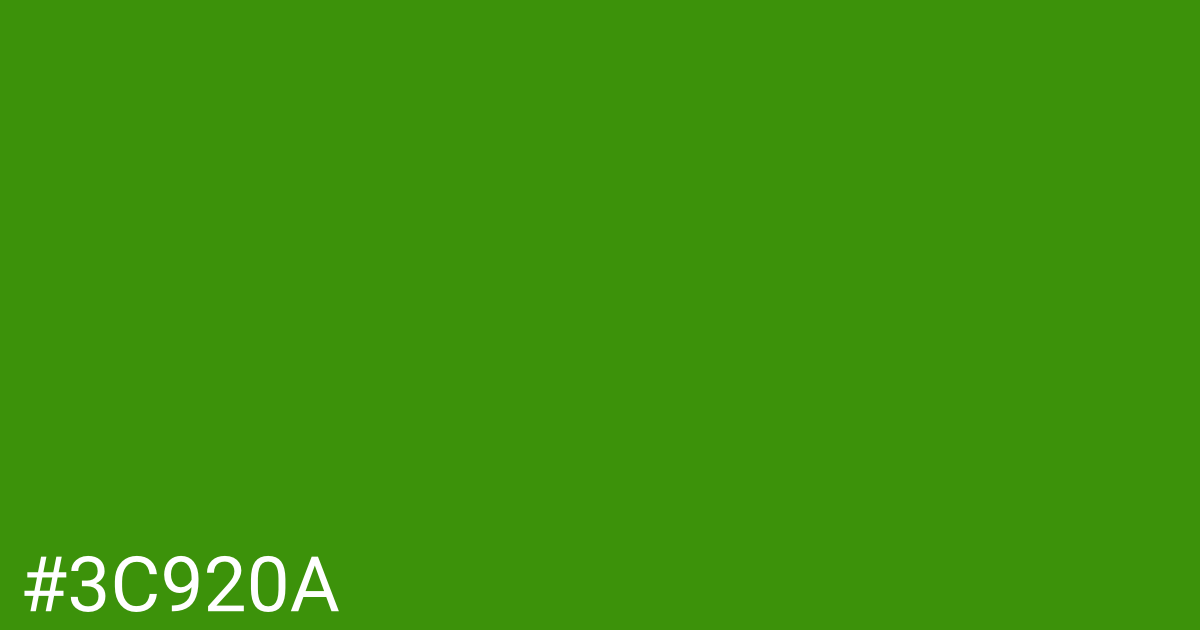 Hex color #3c920a graphic