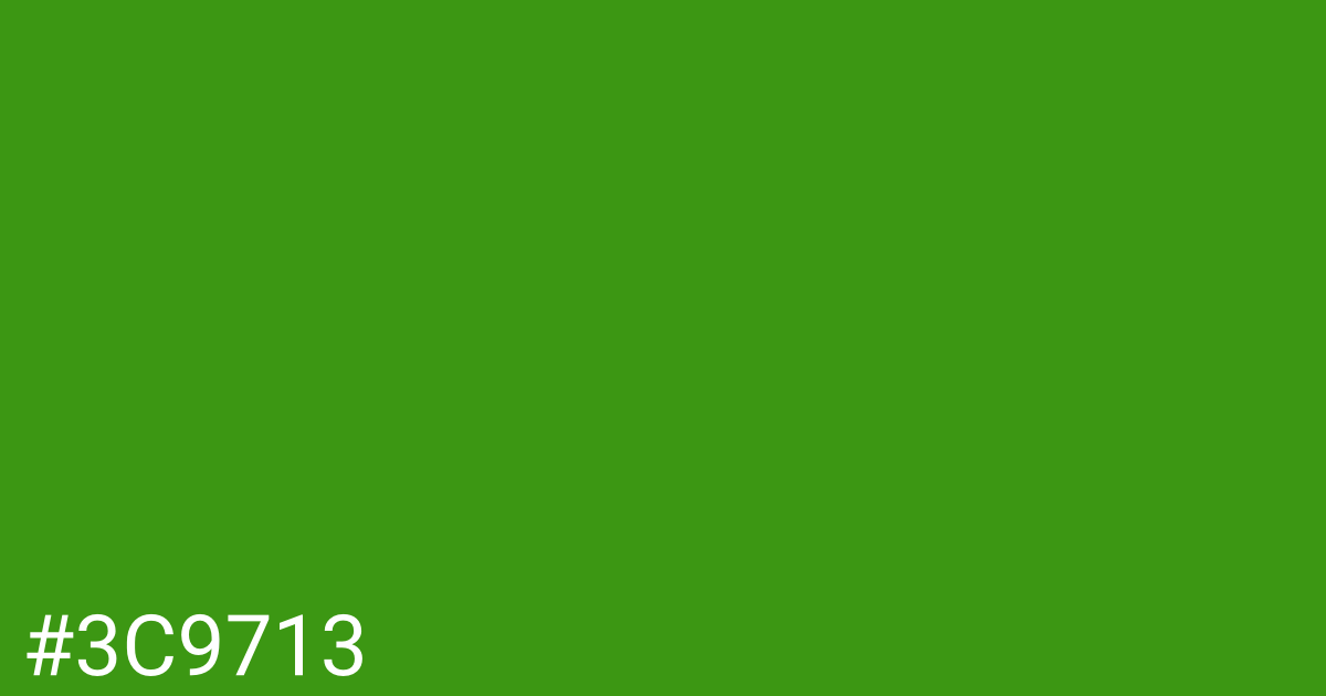 Hex color #3c9713 graphic