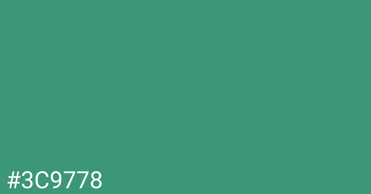 Hex color #3c9778 graphic