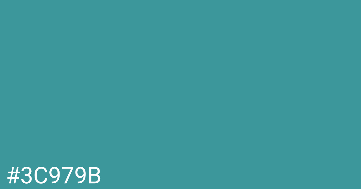 Hex color #3c979b graphic