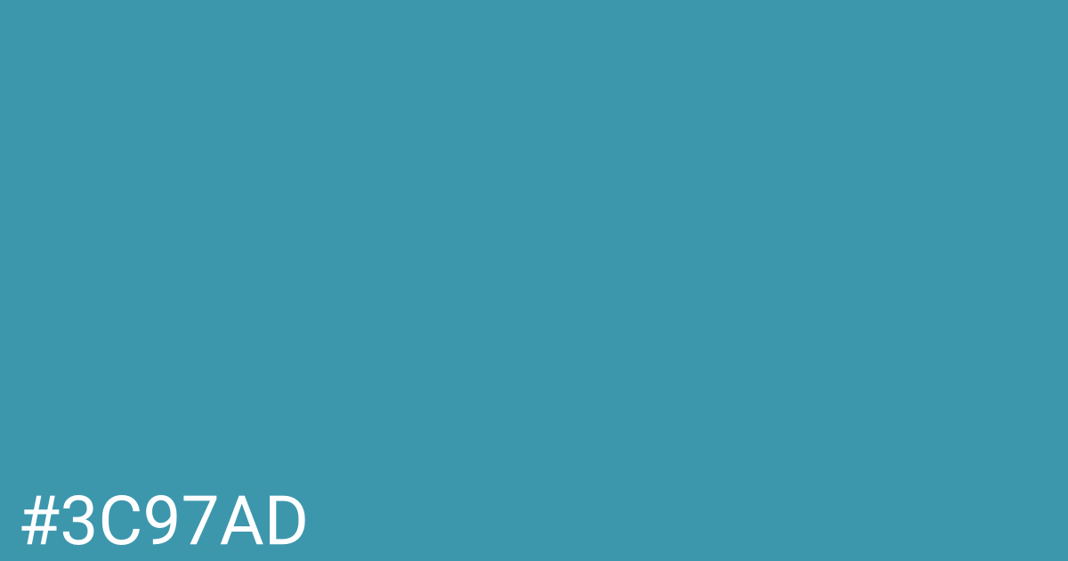 Hex color #3c97ad graphic