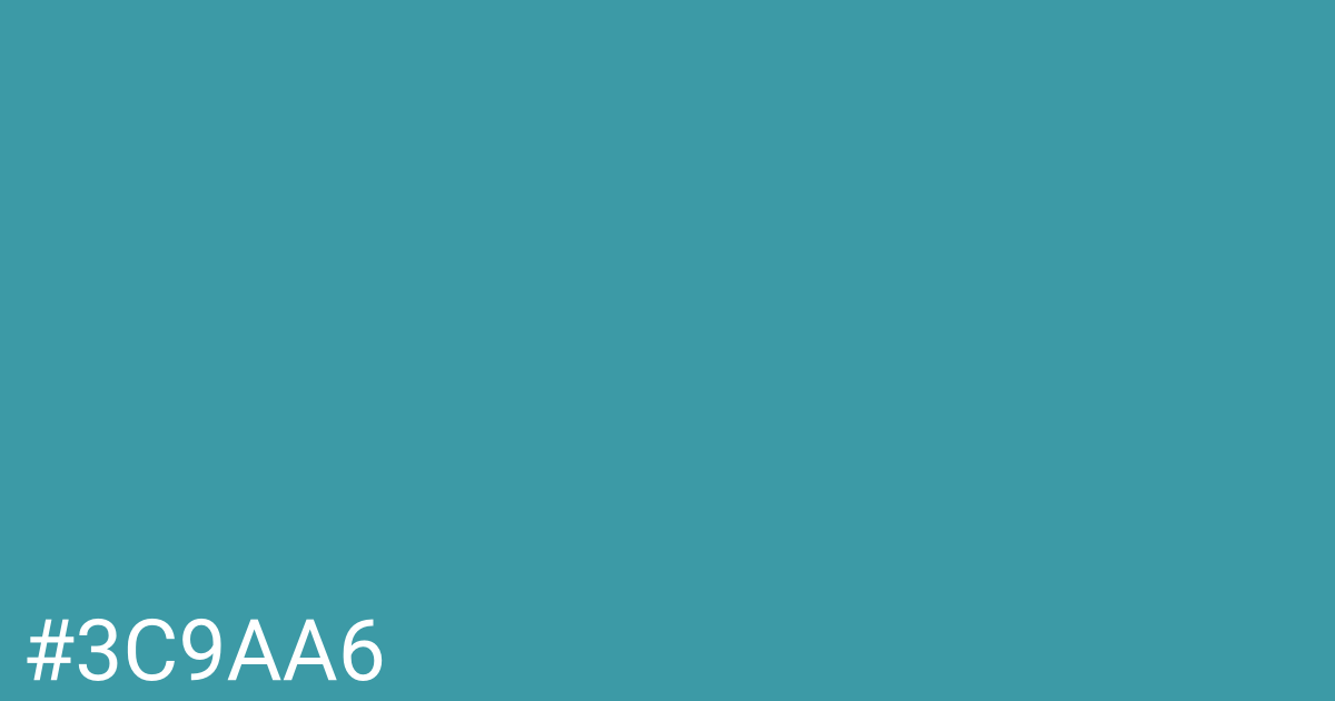 Hex color #3c9aa6 graphic