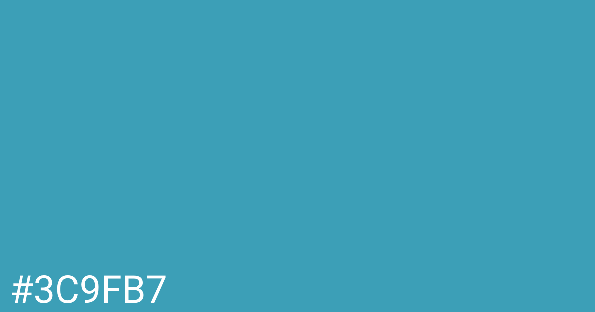 Hex color #3c9fb7 graphic