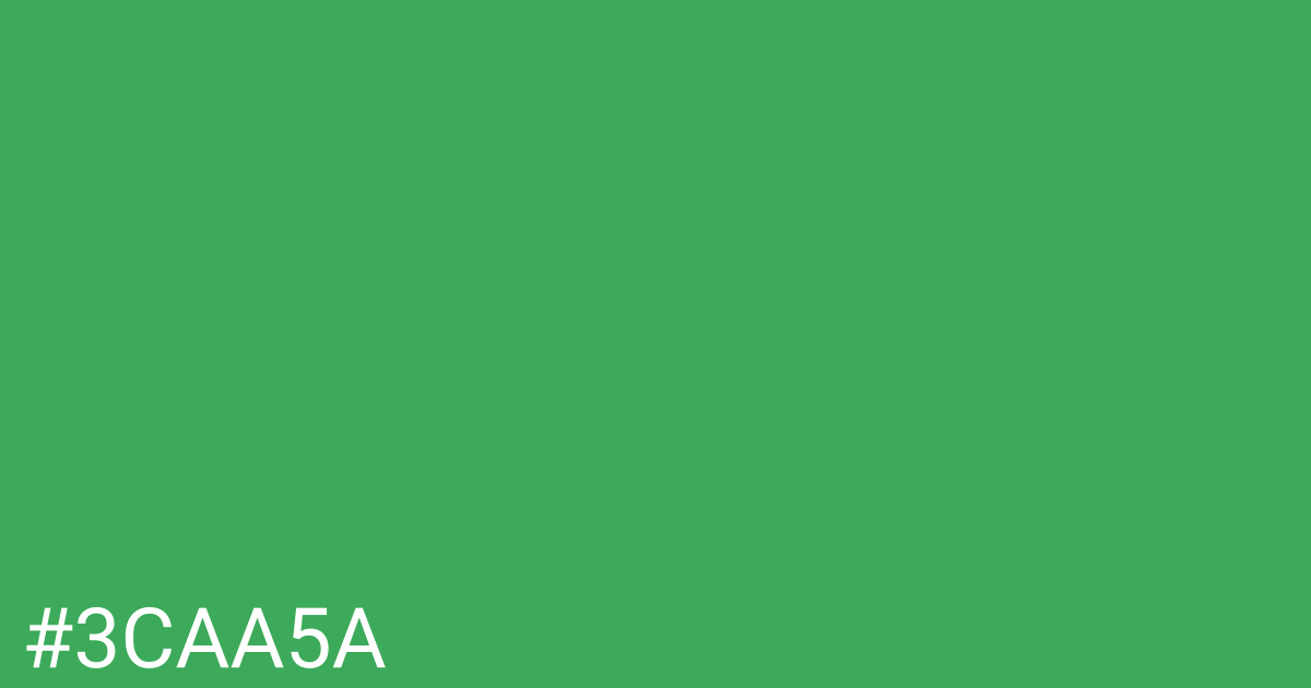 Hex color #3caa5a graphic