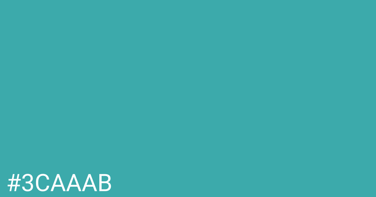Hex color #3caaab graphic
