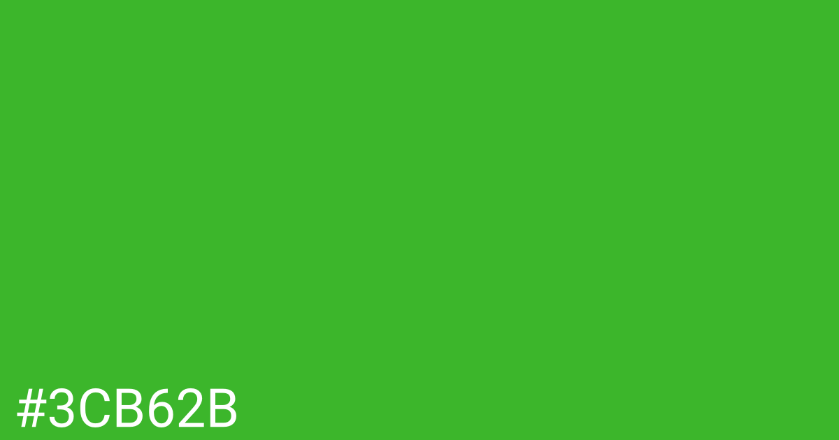 Hex color #3cb62b graphic
