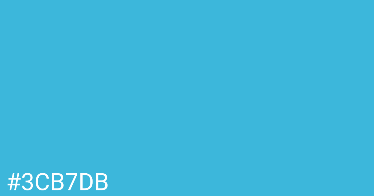 Hex color #3cb7db graphic