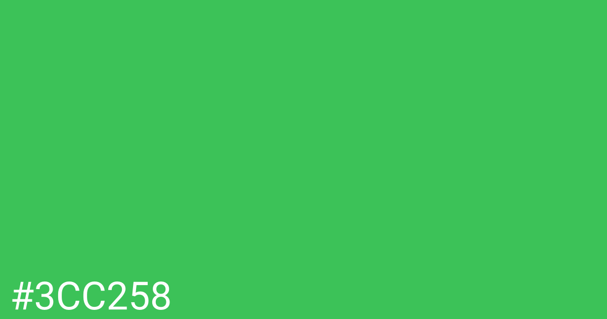 Hex color #3cc258 graphic
