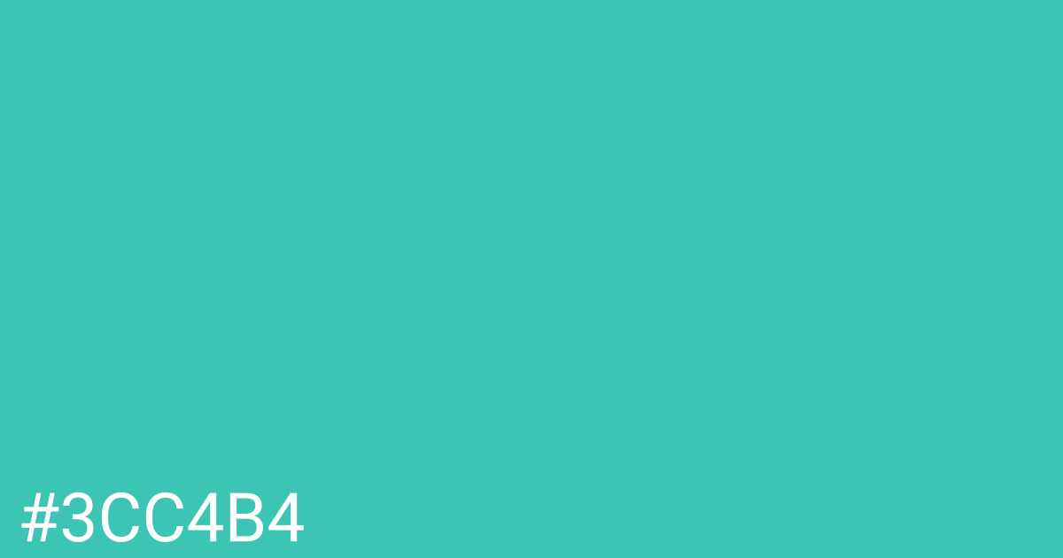 Hex color #3cc4b4 graphic