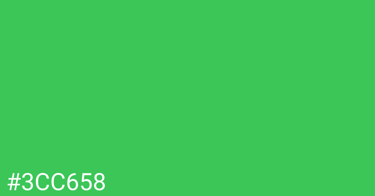 Hex color #3cc658 graphic