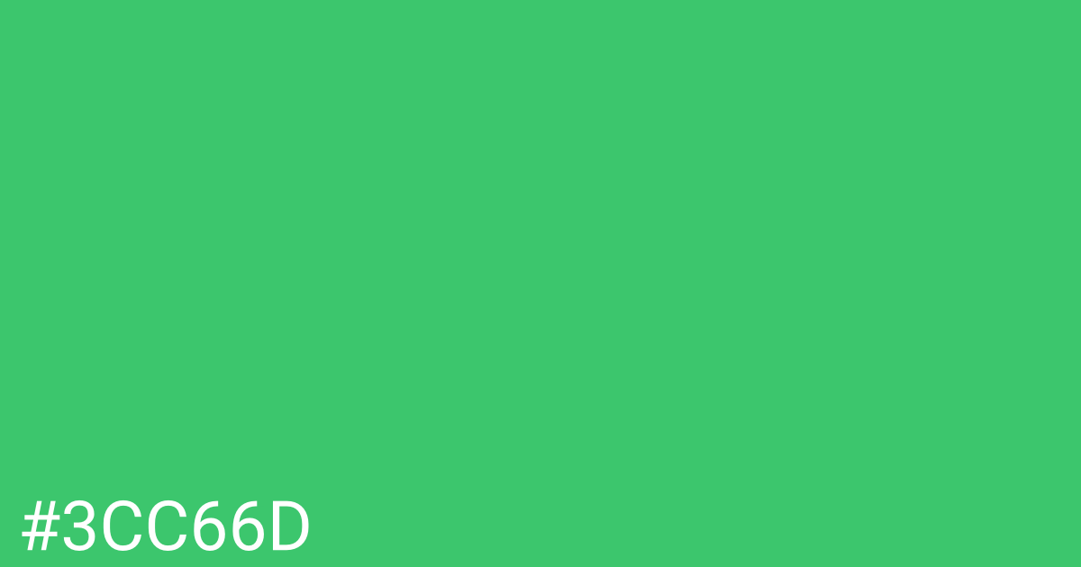 Hex color #3cc66d graphic