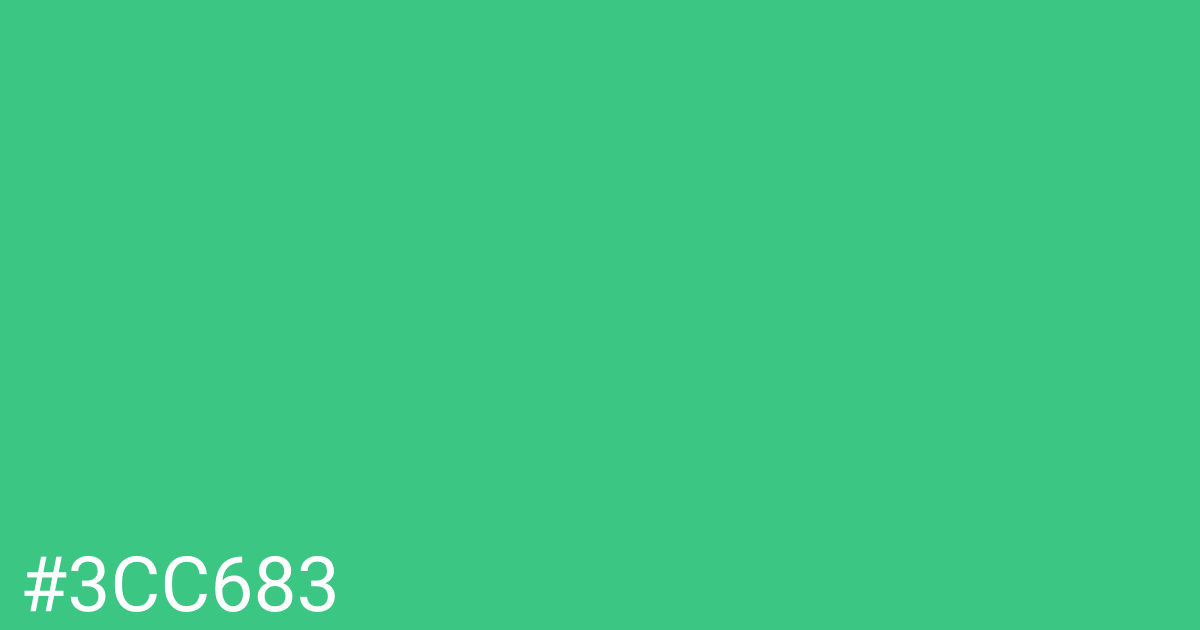 Hex color #3cc683 graphic