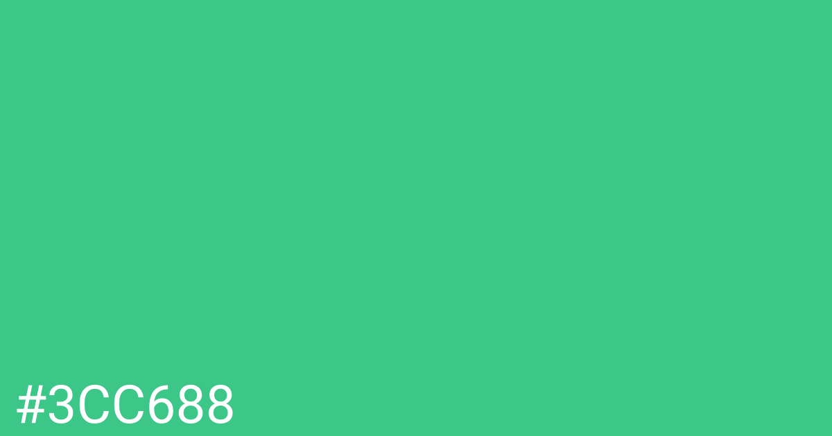 Hex color #3cc688 graphic