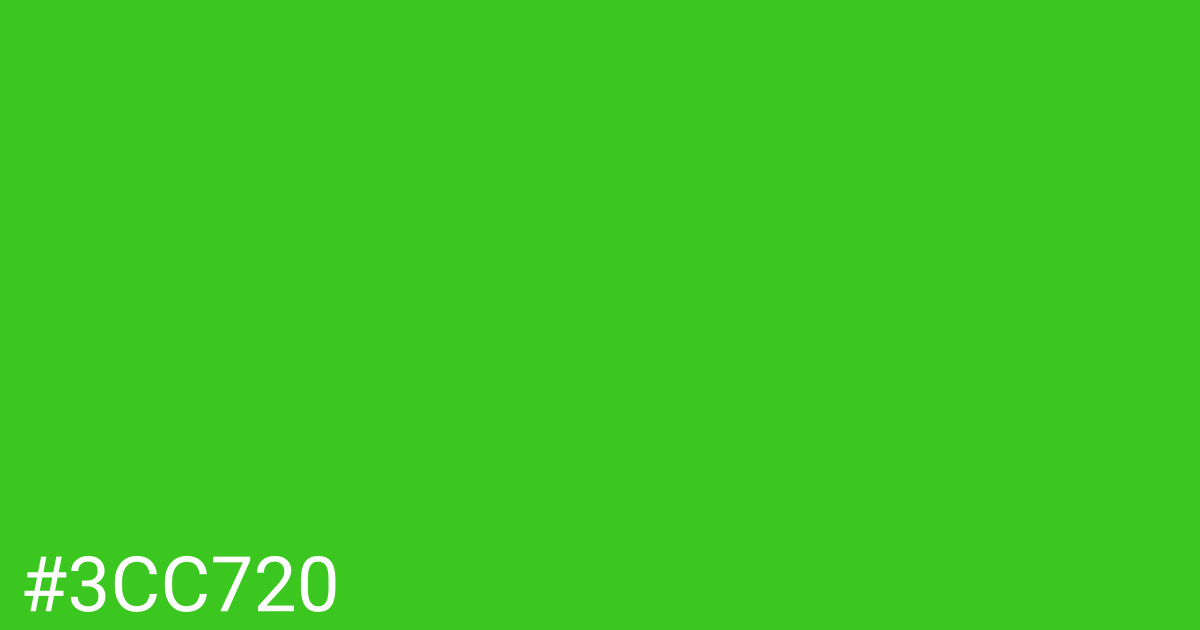 Hex color #3cc720 graphic