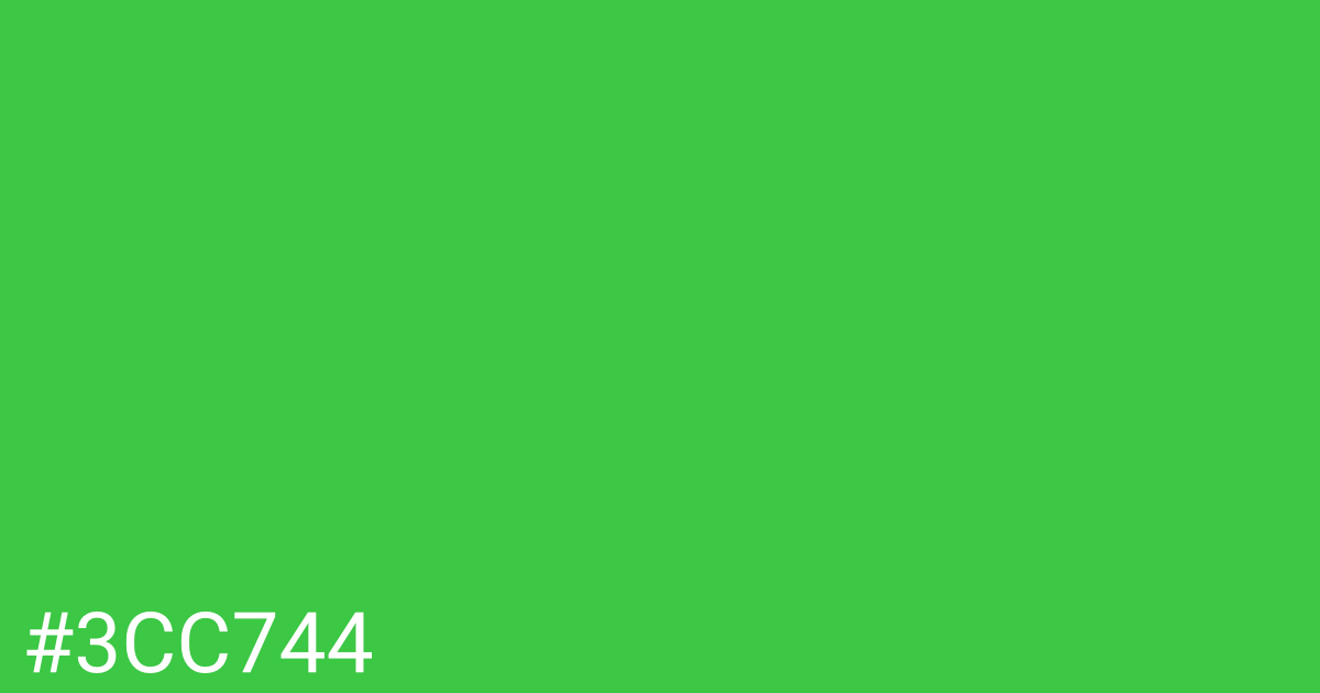 Hex color #3cc744 graphic