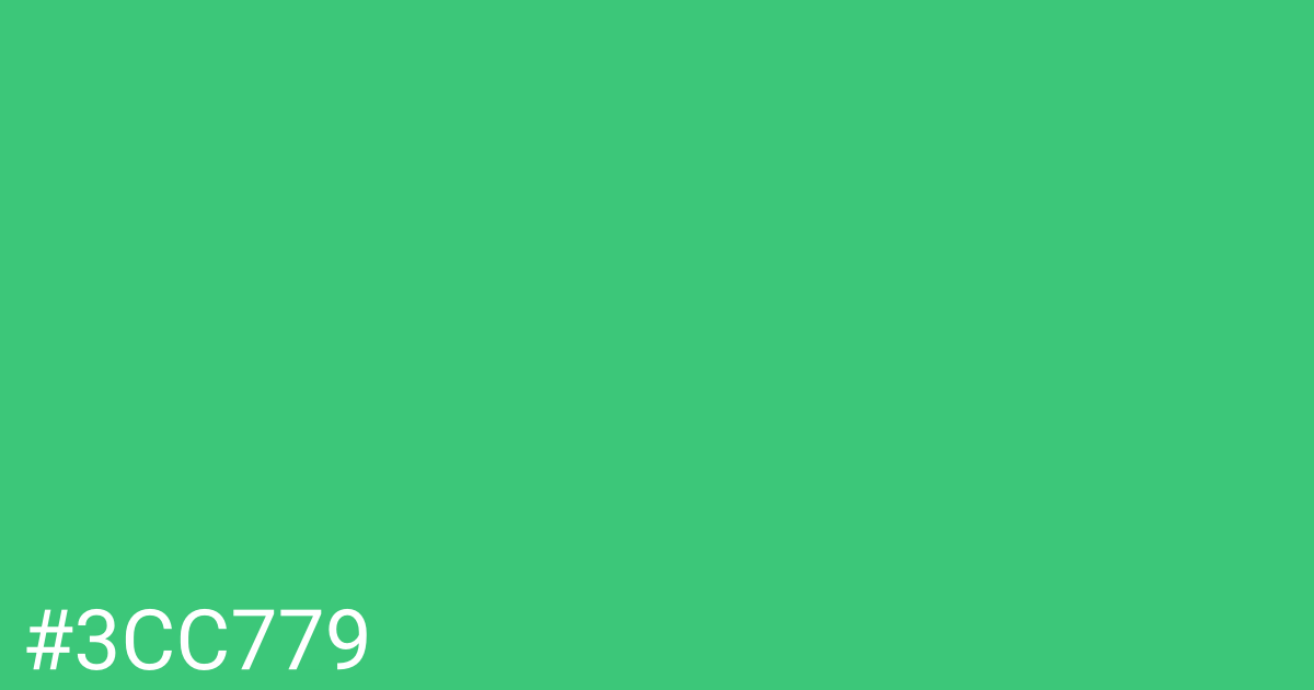 Hex color #3cc779 graphic