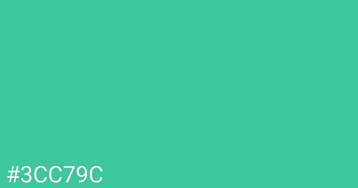 Hex color #3cc79c graphic