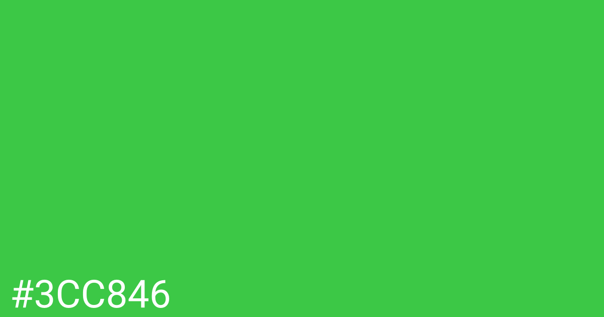Hex color #3cc846 graphic