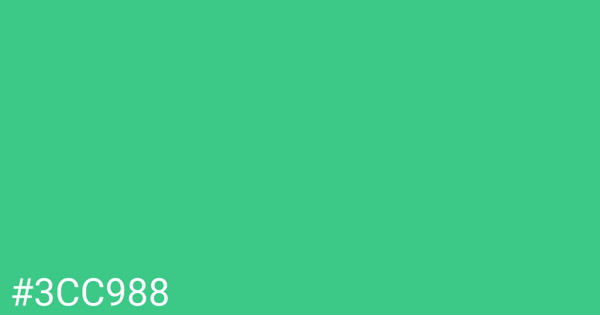 Hex color #3cc988 graphic