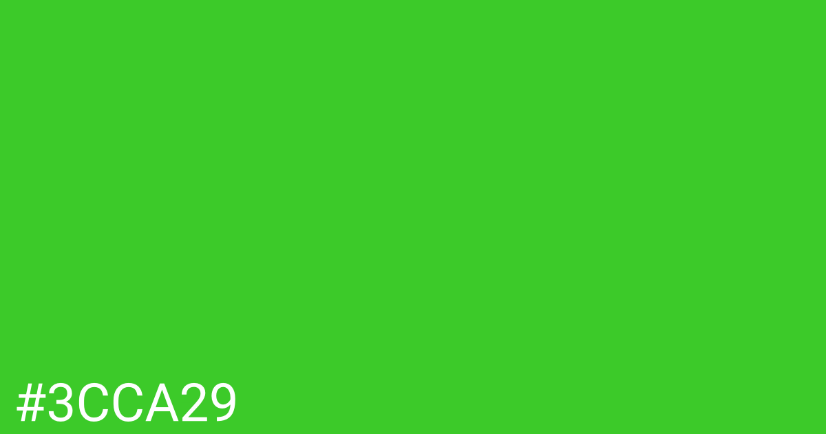 Hex color #3cca29 graphic