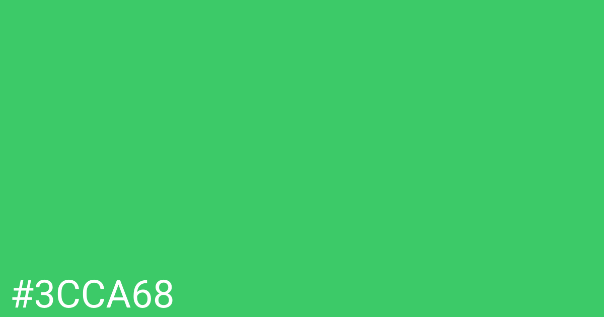 Hex color #3cca68 graphic