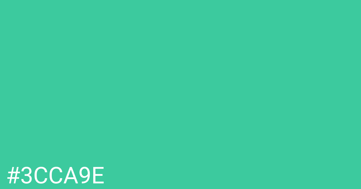 Hex color #3cca9e graphic