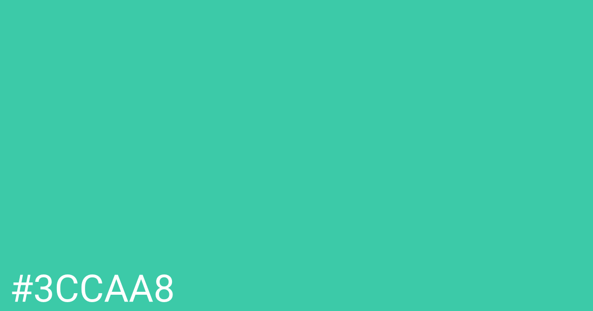 Hex color #3ccaa8 graphic