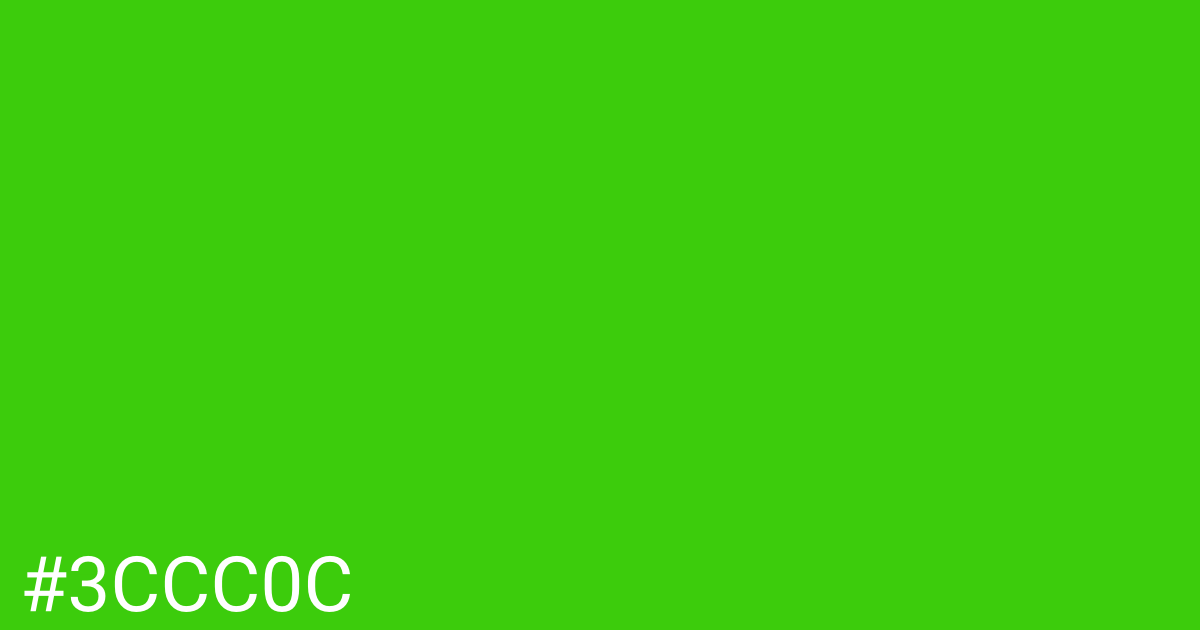 Hex color #3ccc0c graphic