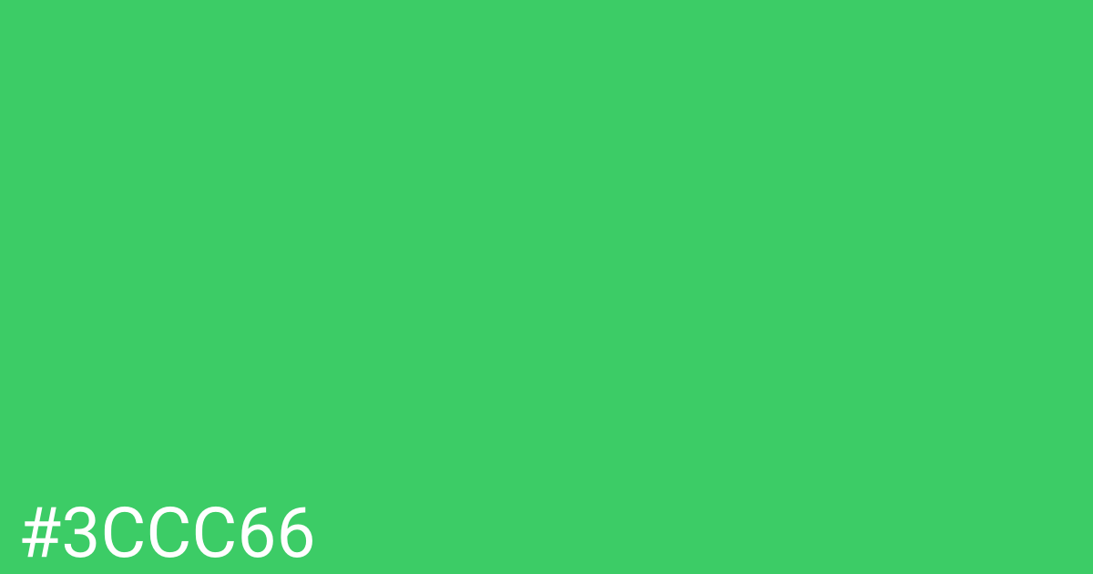 Hex color #3ccc66 graphic