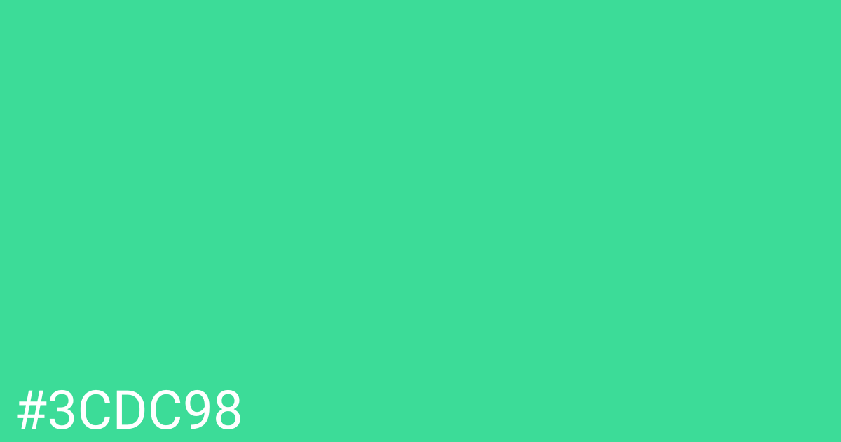 Hex color #3cdc98 graphic