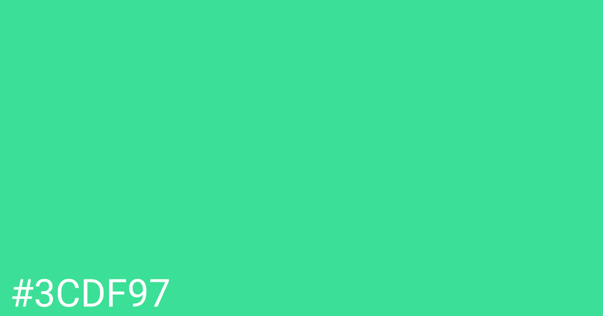 Hex color #3cdf97 graphic