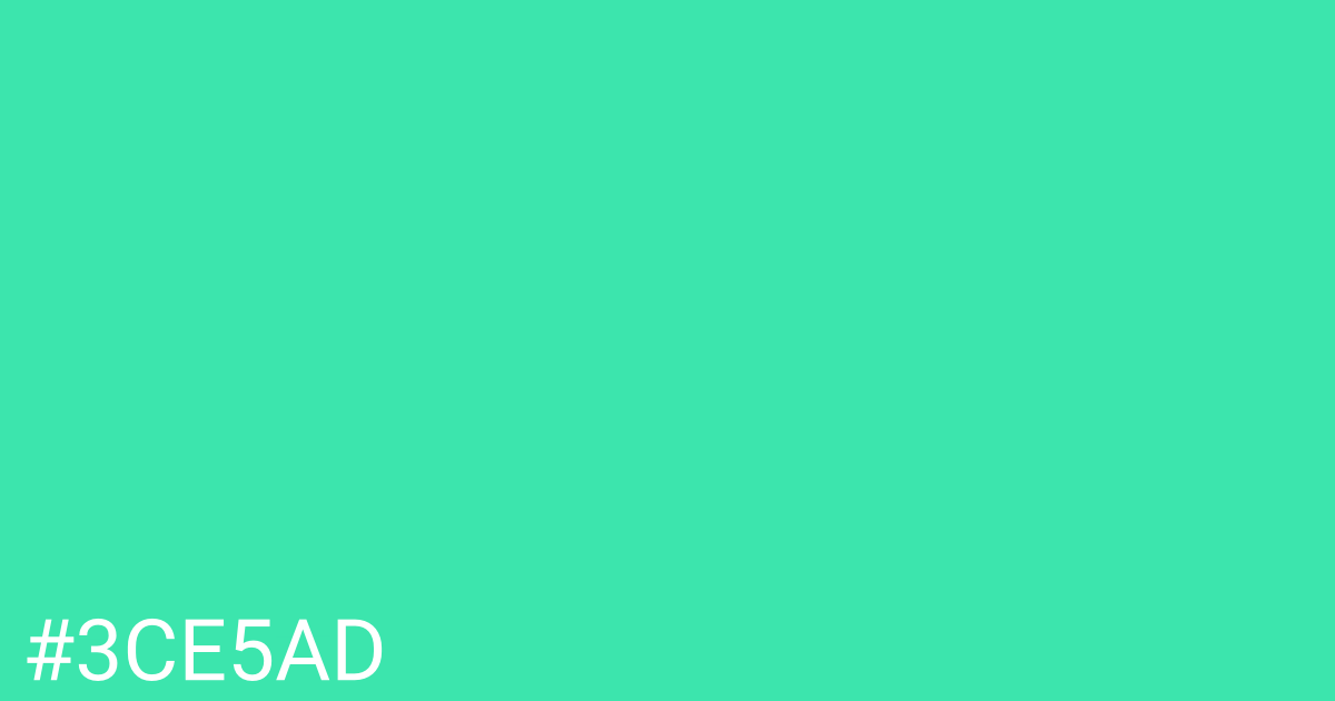 Hex color #3ce5ad graphic