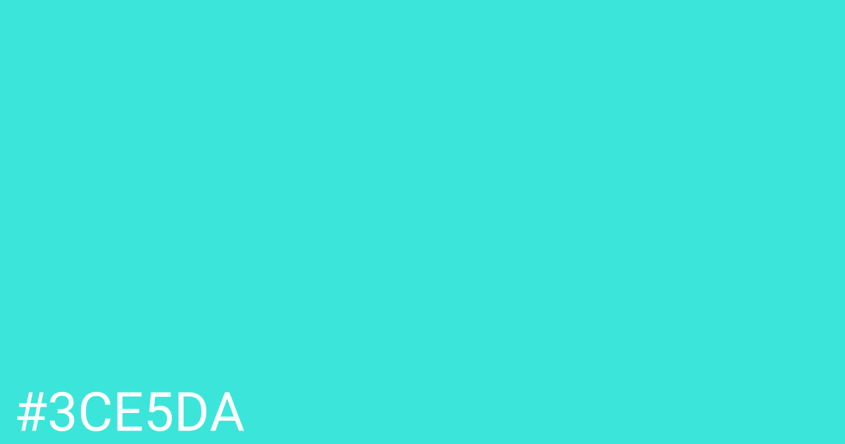 Hex color #3ce5da graphic
