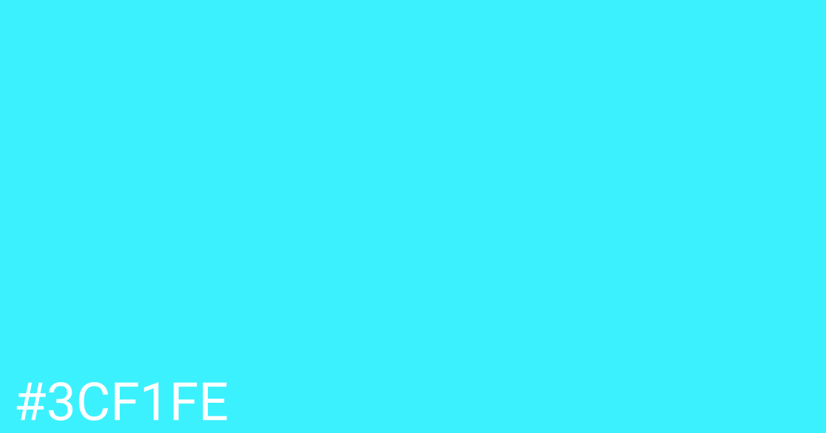 Hex color #3cf1fe graphic