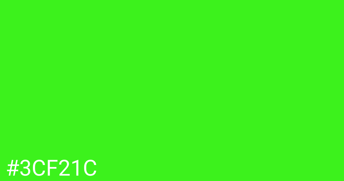 Hex color #3cf21c graphic