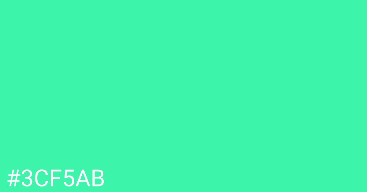 Hex color #3cf5ab graphic