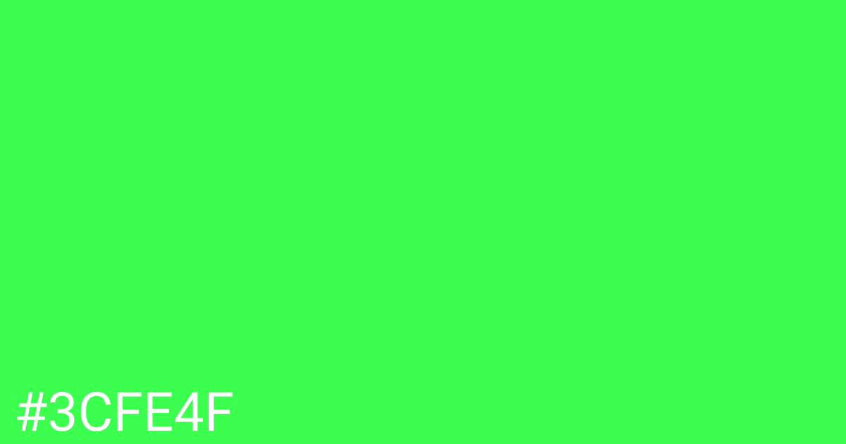 Hex color #3cfe4f graphic
