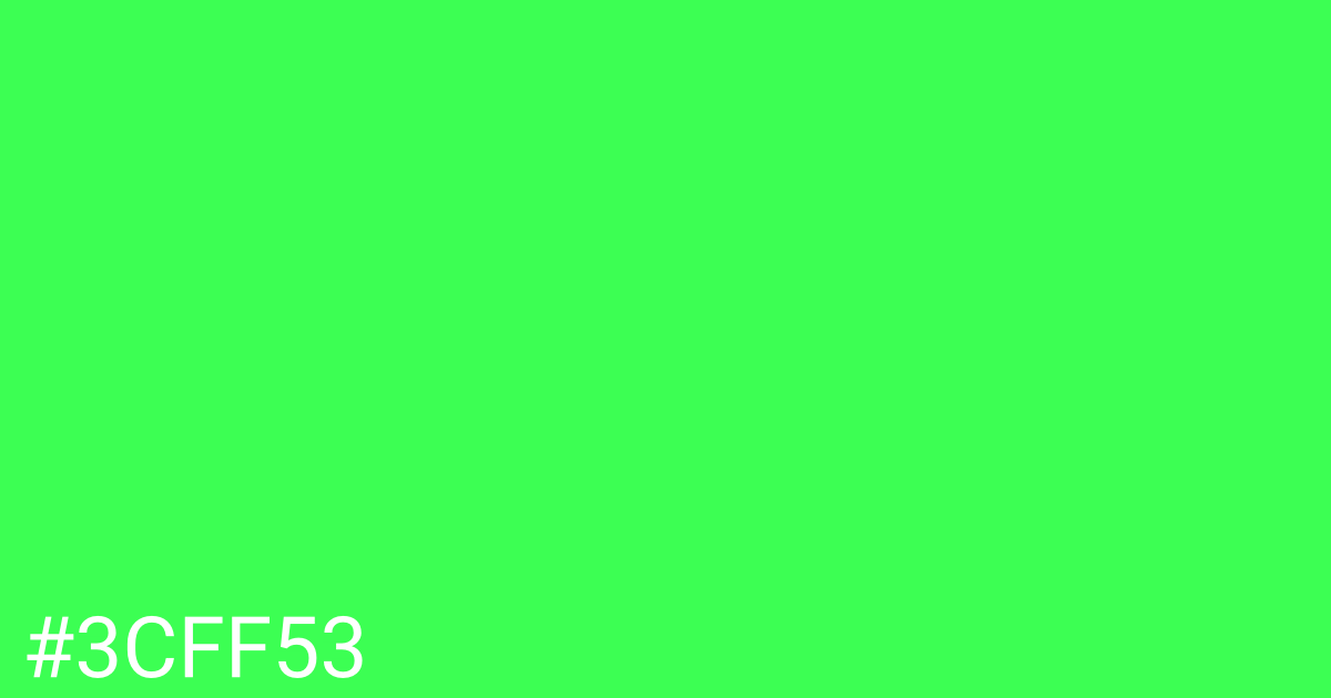 Hex color #3cff53 graphic