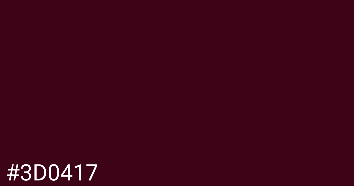 Hex color #3d0417 graphic